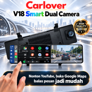 DASHCAM MOBIL CAMERA DVR-V18-2CH-ANDROID AUTO-APPLE CAR PLAY